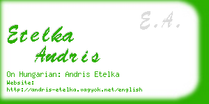 etelka andris business card